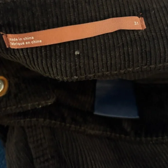 Pilcro by Anthropologie Cropped Brown Corduroy Bootcut Pants size 31 - Picture 5 of 6